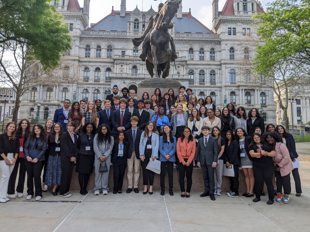 Group of Students who went to Albany to learn more about the legislative process