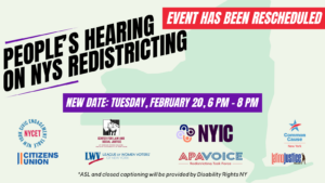 People hearing available on ny redistricting.