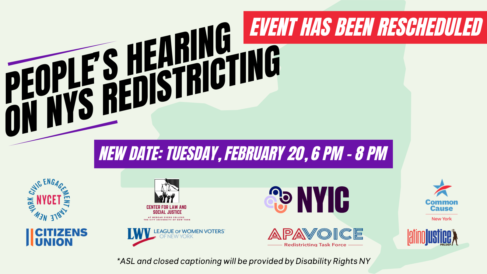 People's Hearing on Redistricting | League of Women Voters New York