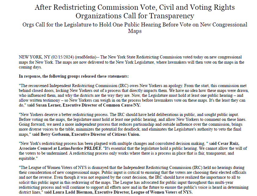 A document with the words after registering commission civil and voting rights organizations.